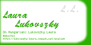 laura lukovszky business card